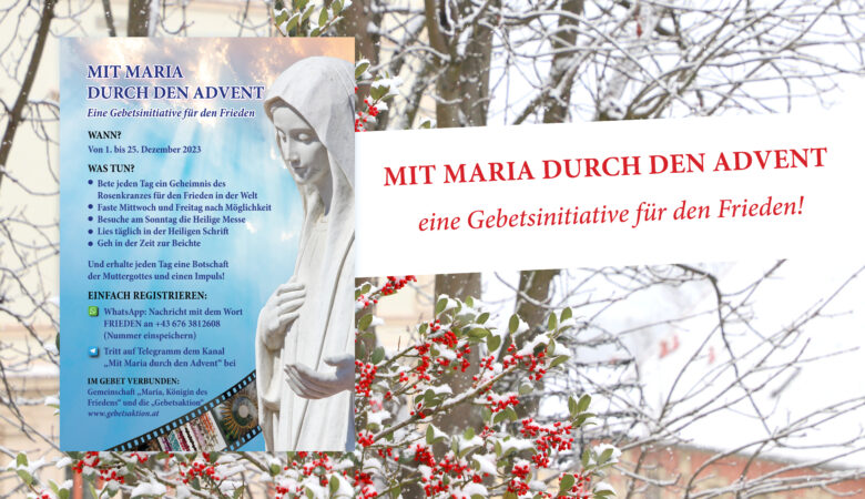 Mit Maria durch den Advent – Eine Gebetsinitiative für den Frieden